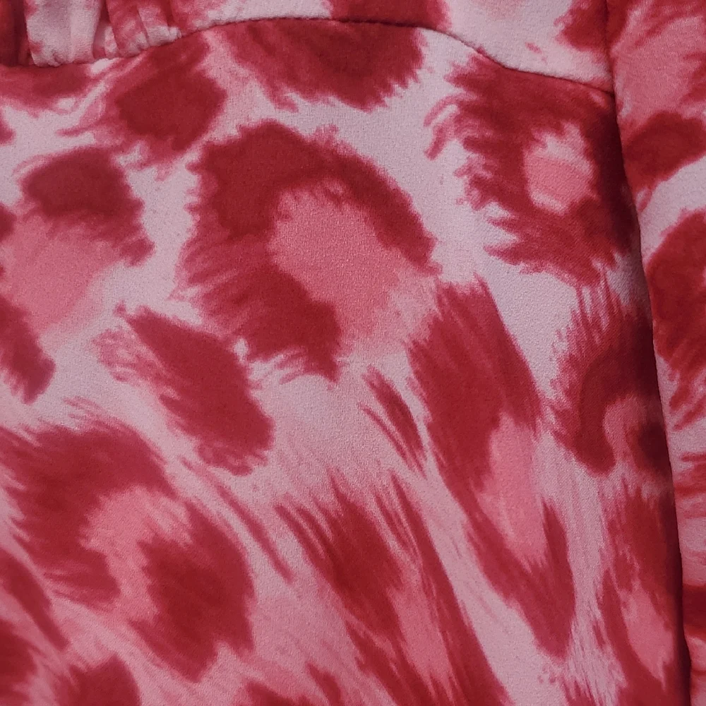 Kate Spade Panthera Red Animal Print Long Sleeve Dress